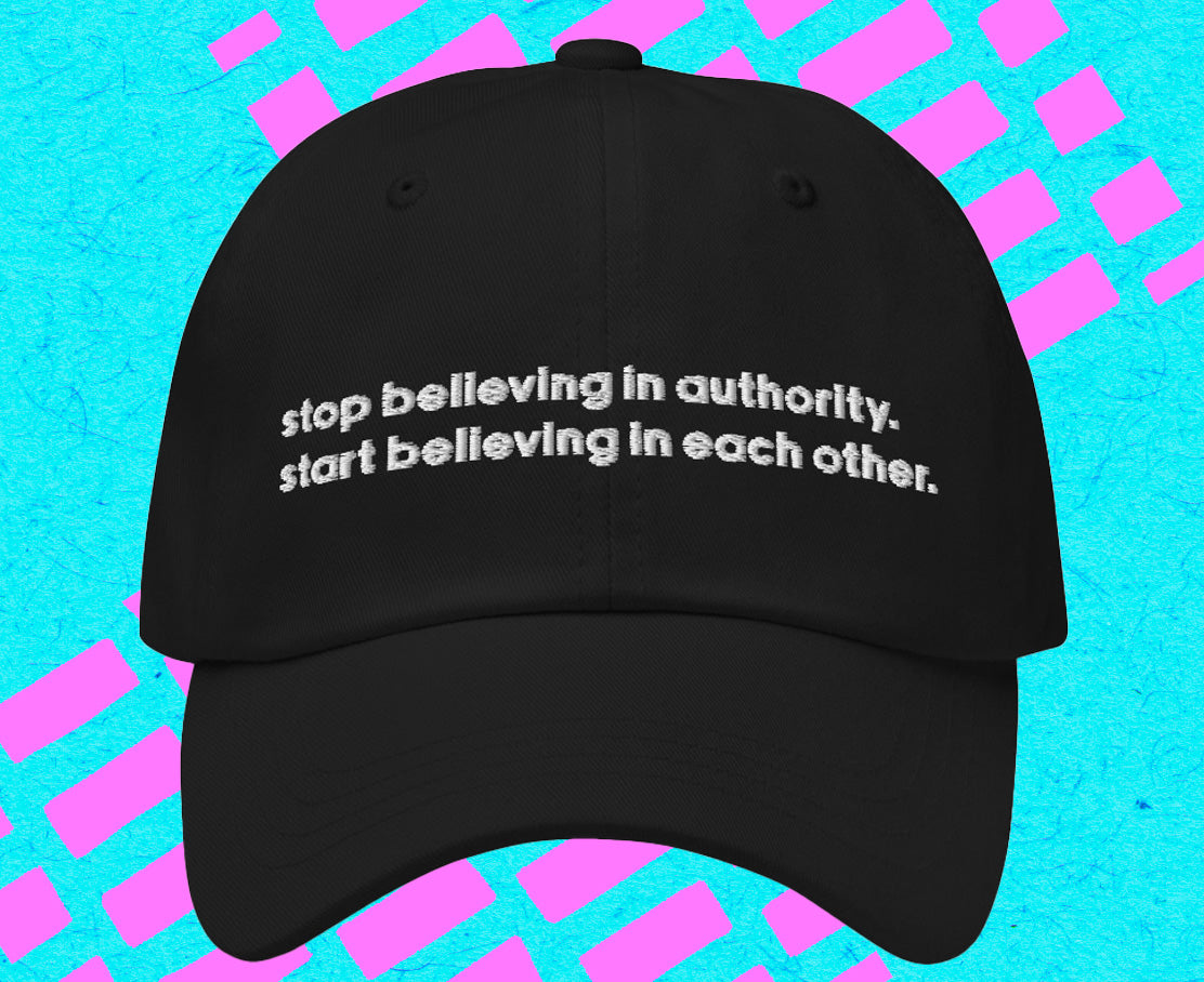 StopStart Embroidered Hat - Black and White