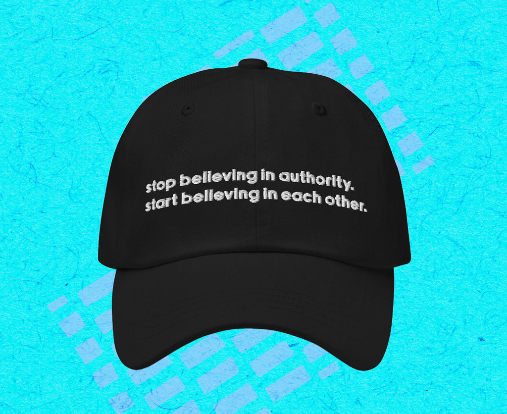 StopStart Embroidered Hat - Black and White