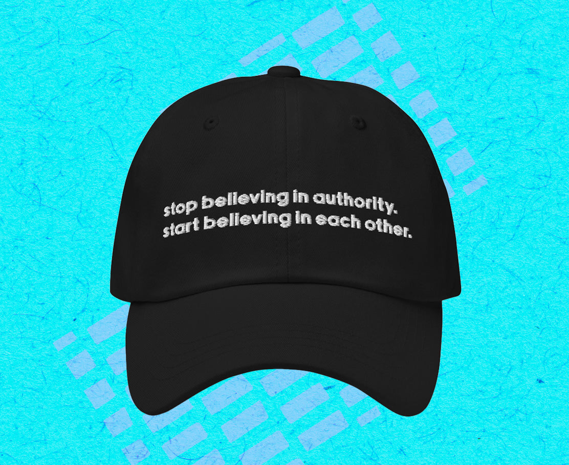 StopStart Embroidered Hat - Black and White